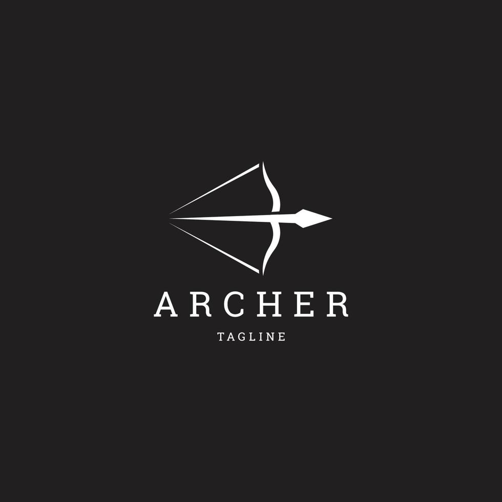 Archer logo design template vector illustration