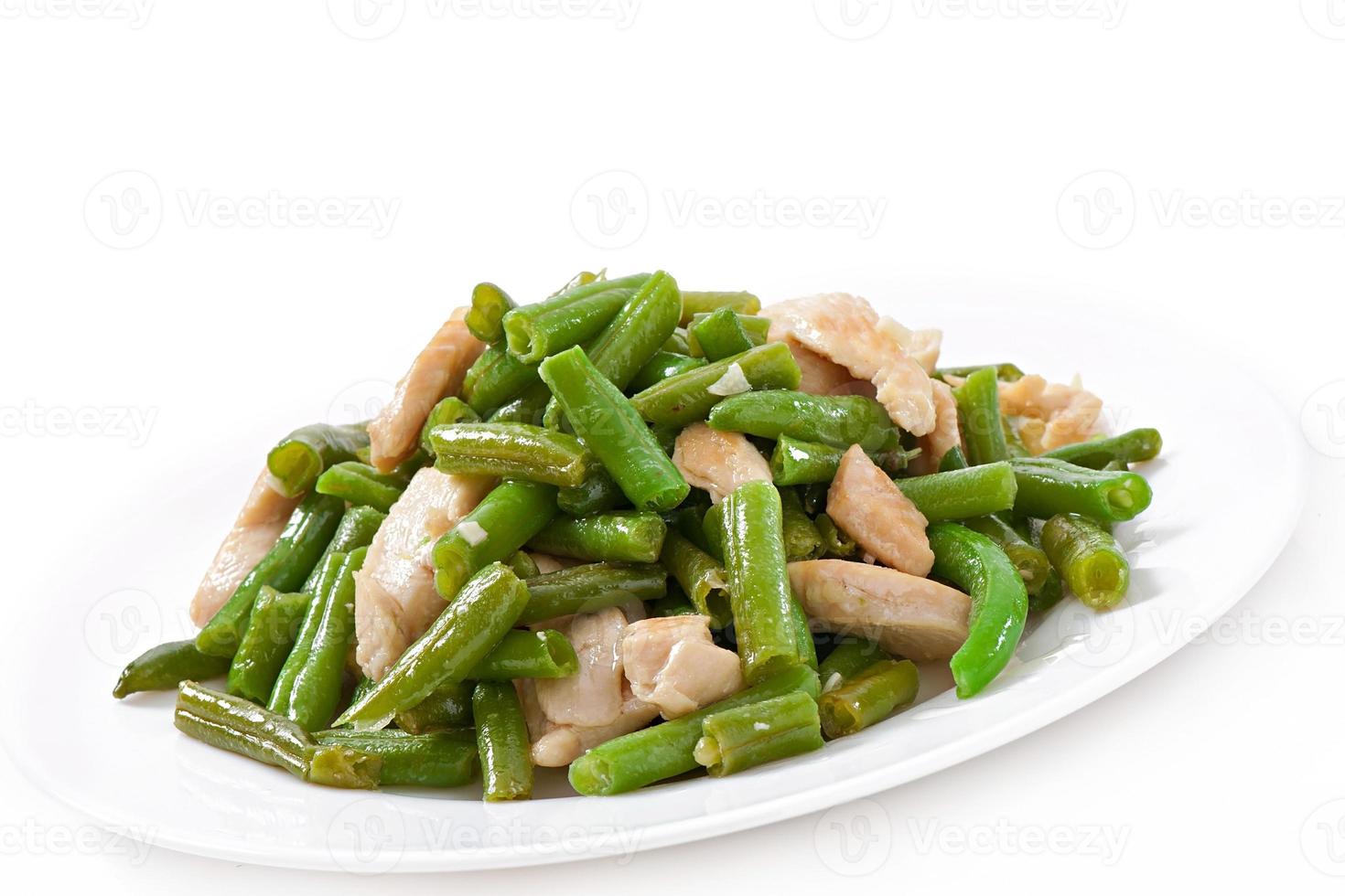 Green beans with chicken photo