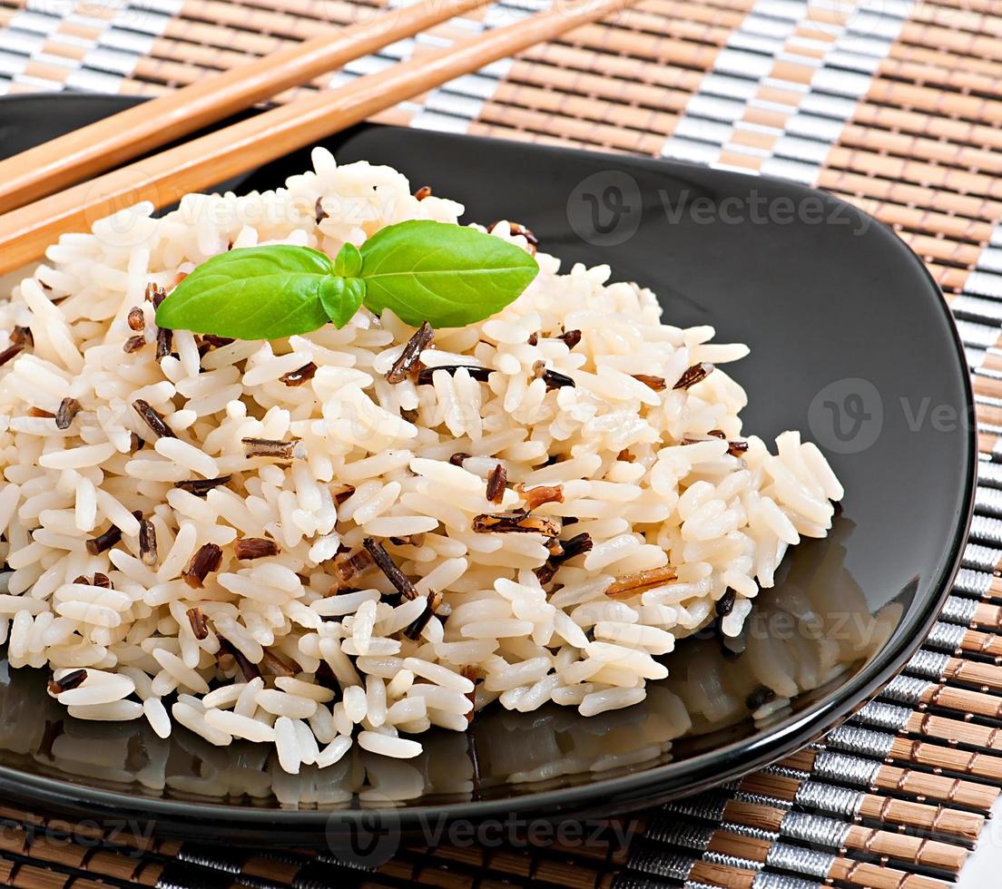 arroz hervido mixto foto