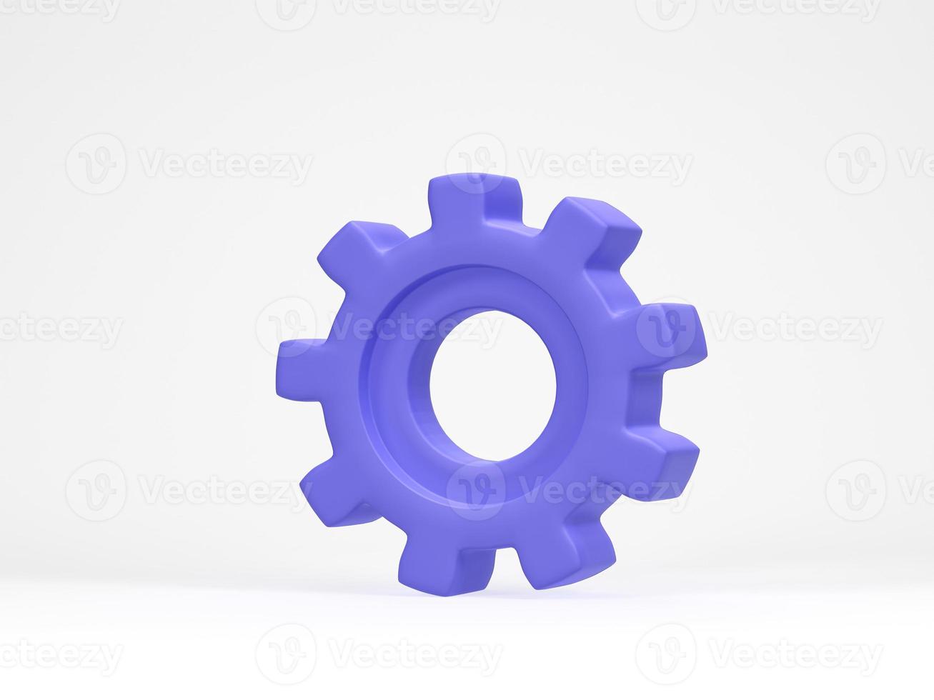 3D rendering, 3D illustration. Gear wheels. cogs and gears mechanism on white background. photo
