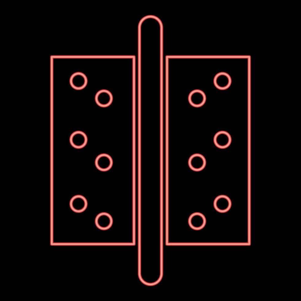 accesorios de neón para puerta color rojo vector ilustración estilo plano imagen