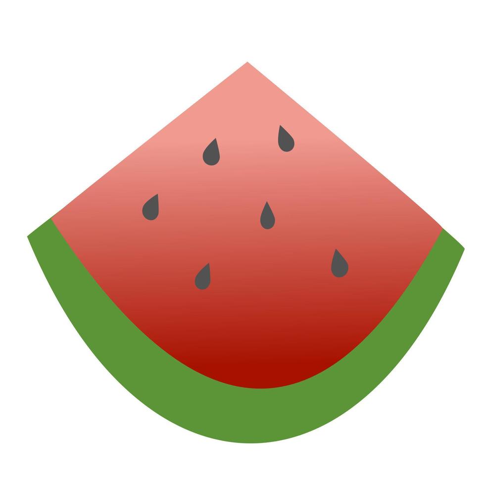 Red watermelon slice. vector
