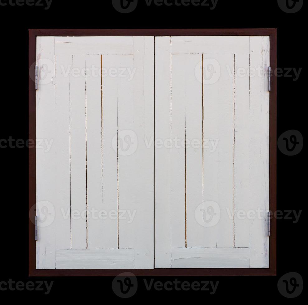 White wooden window closed photo