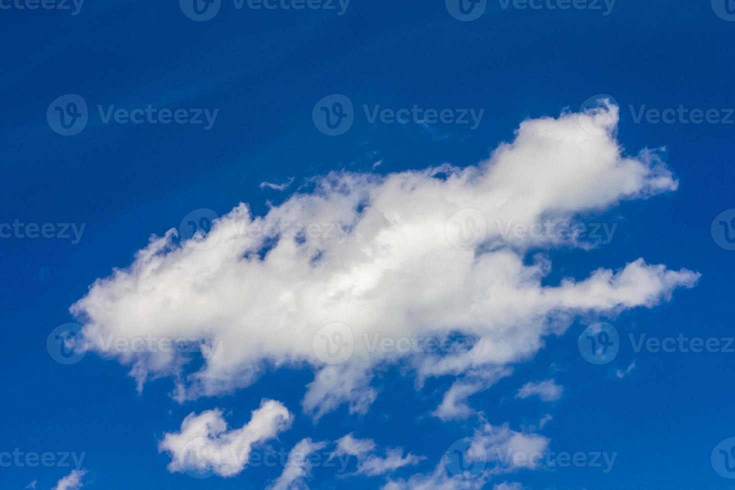 Fluffy clouds floating sky photo