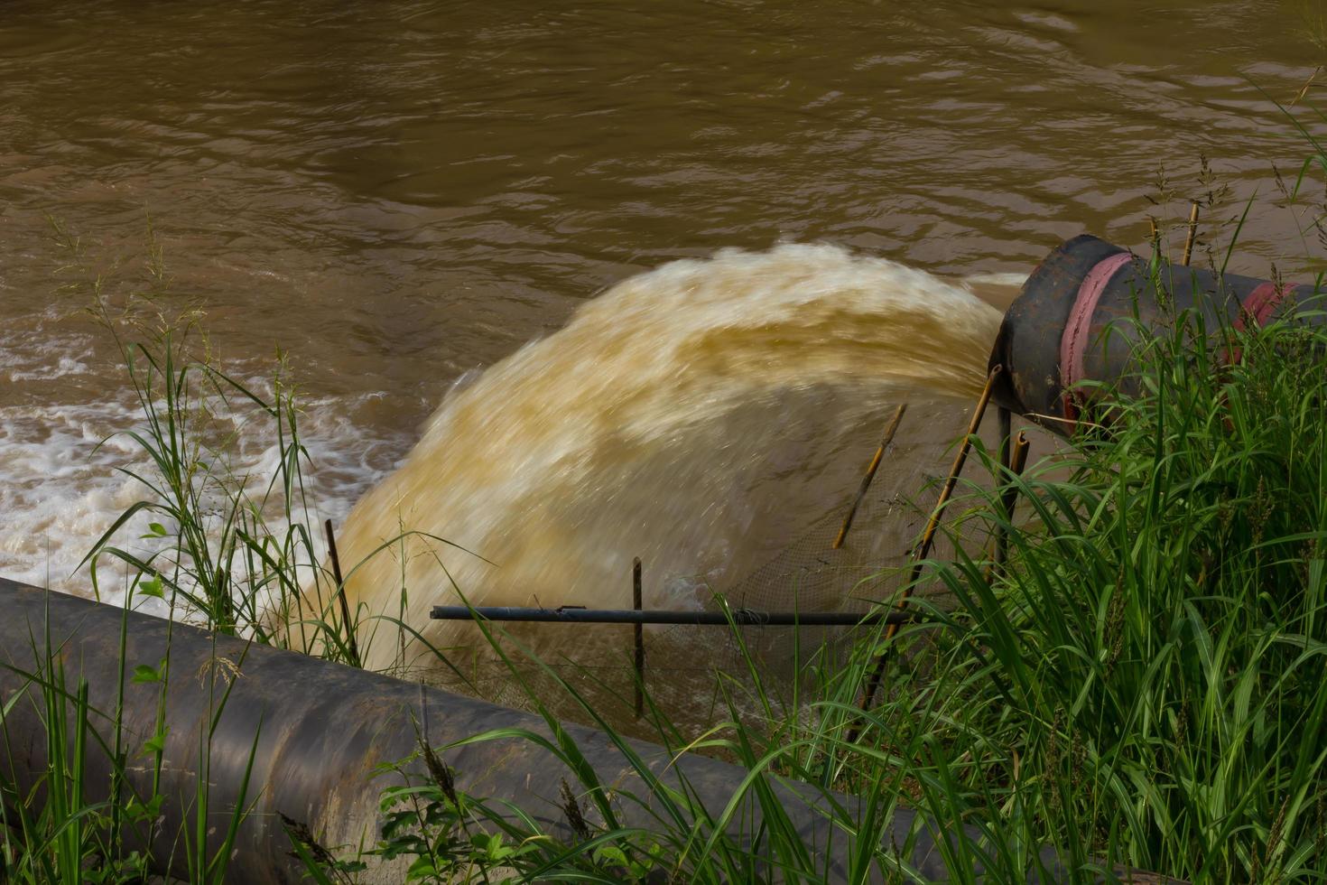 Water flow blur sewer. photo