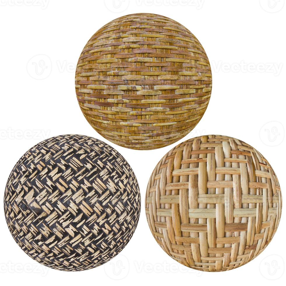 Woven bamboo ball. photo