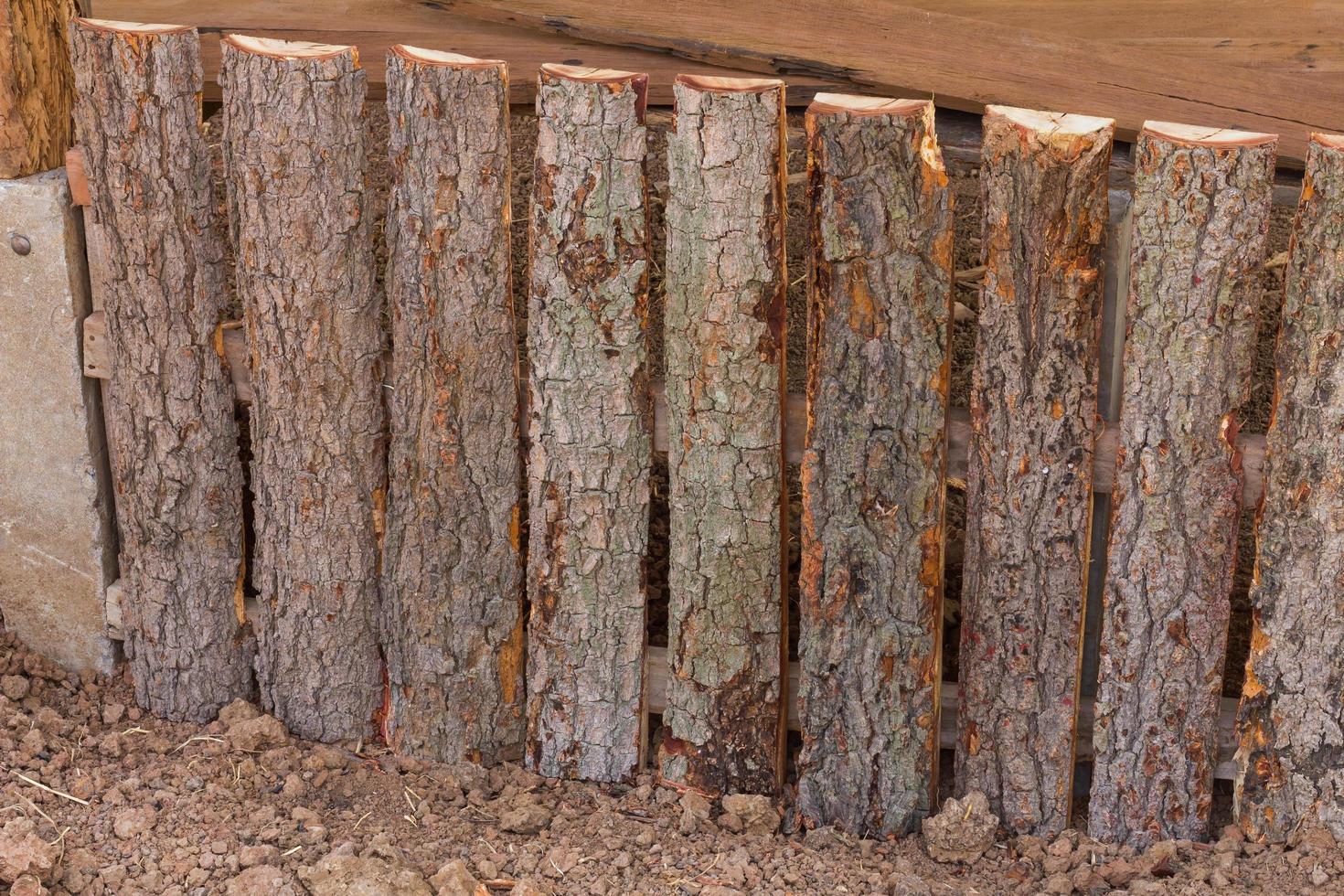 Building a fence bark photo