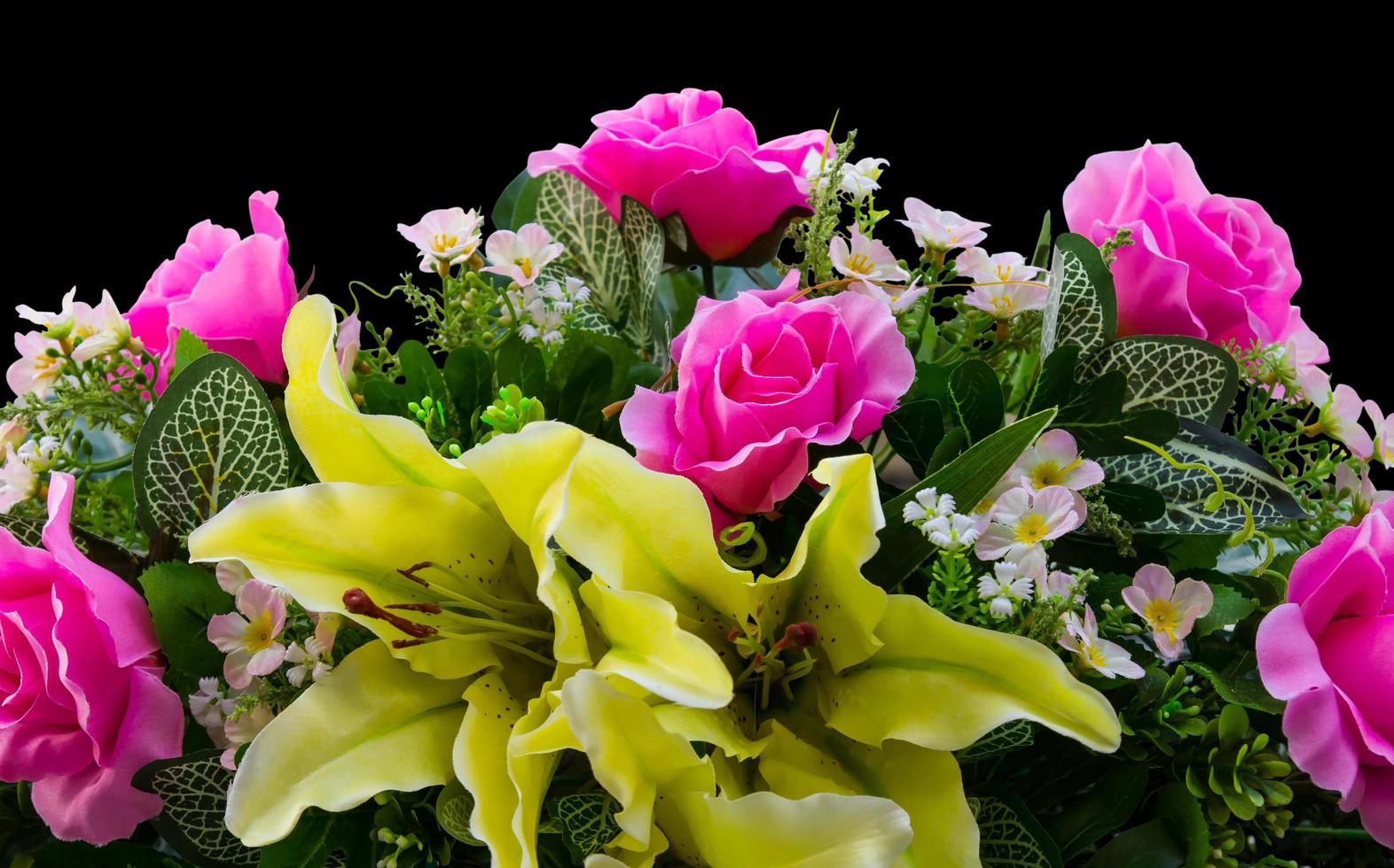 Artificial flowers, roses and more. photo