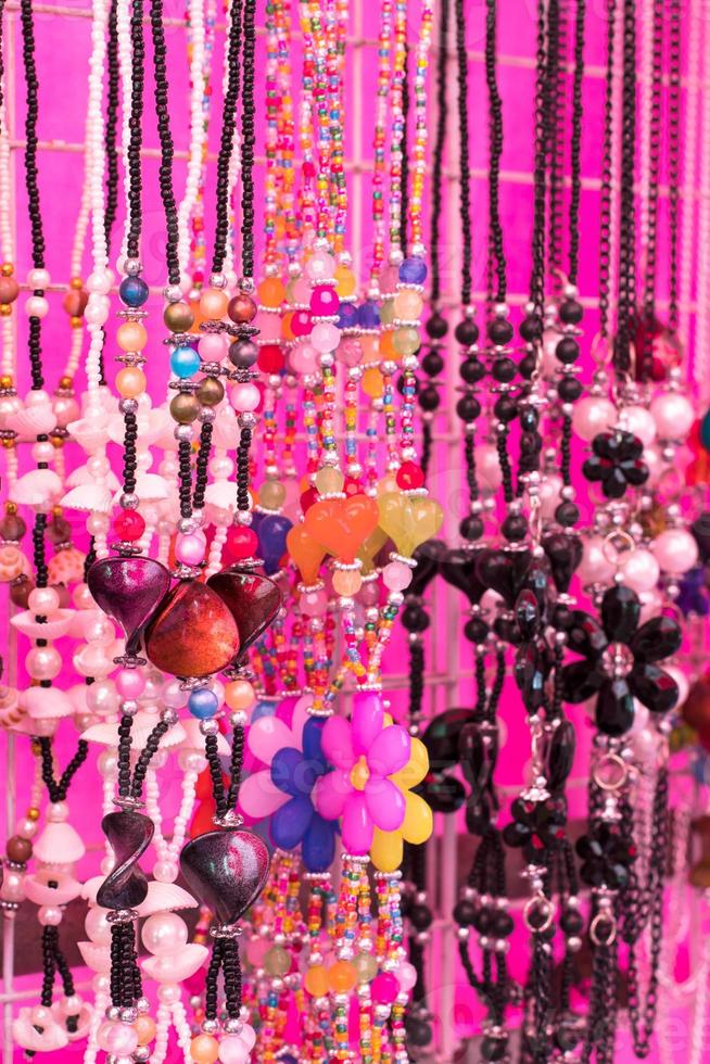 Wampum colorful hanging chandelier. photo