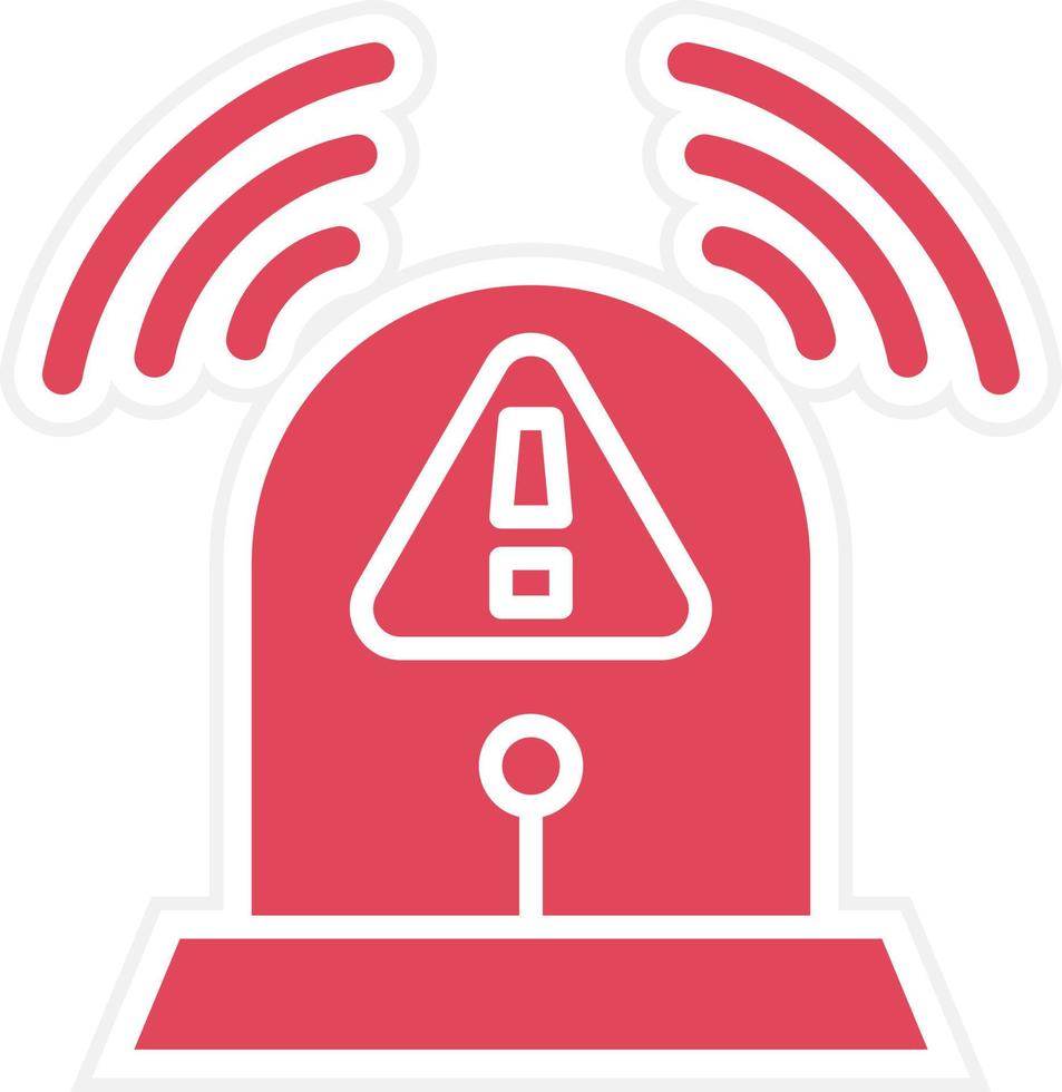 Fire Alarm Icon Style vector