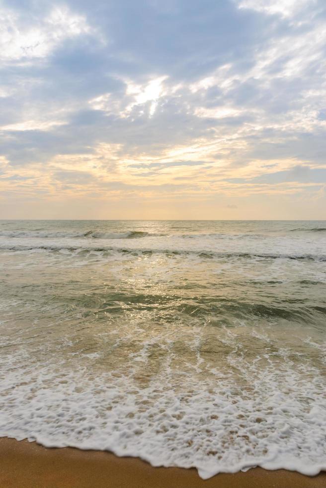 Landscape of tropical beach nature and clouds on horizon in Thailand. Summer relax outdoor concept. photo