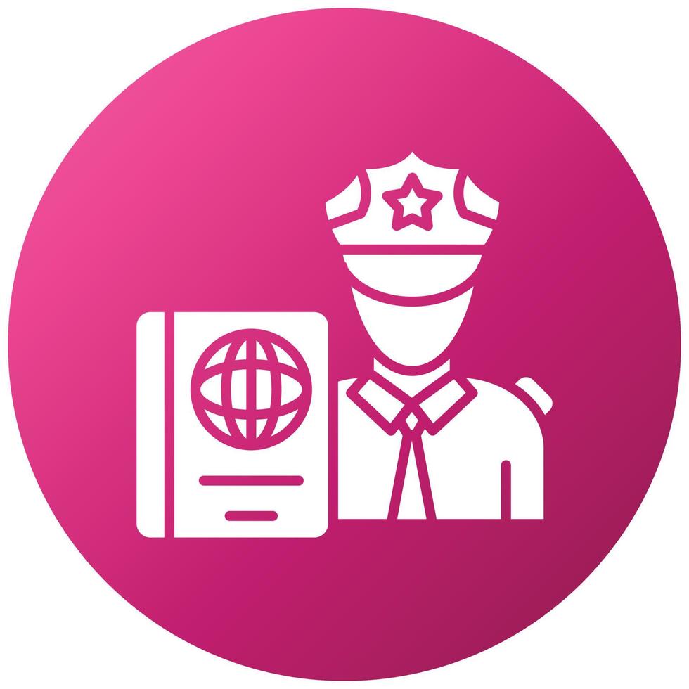 Passport Control Icon Style vector
