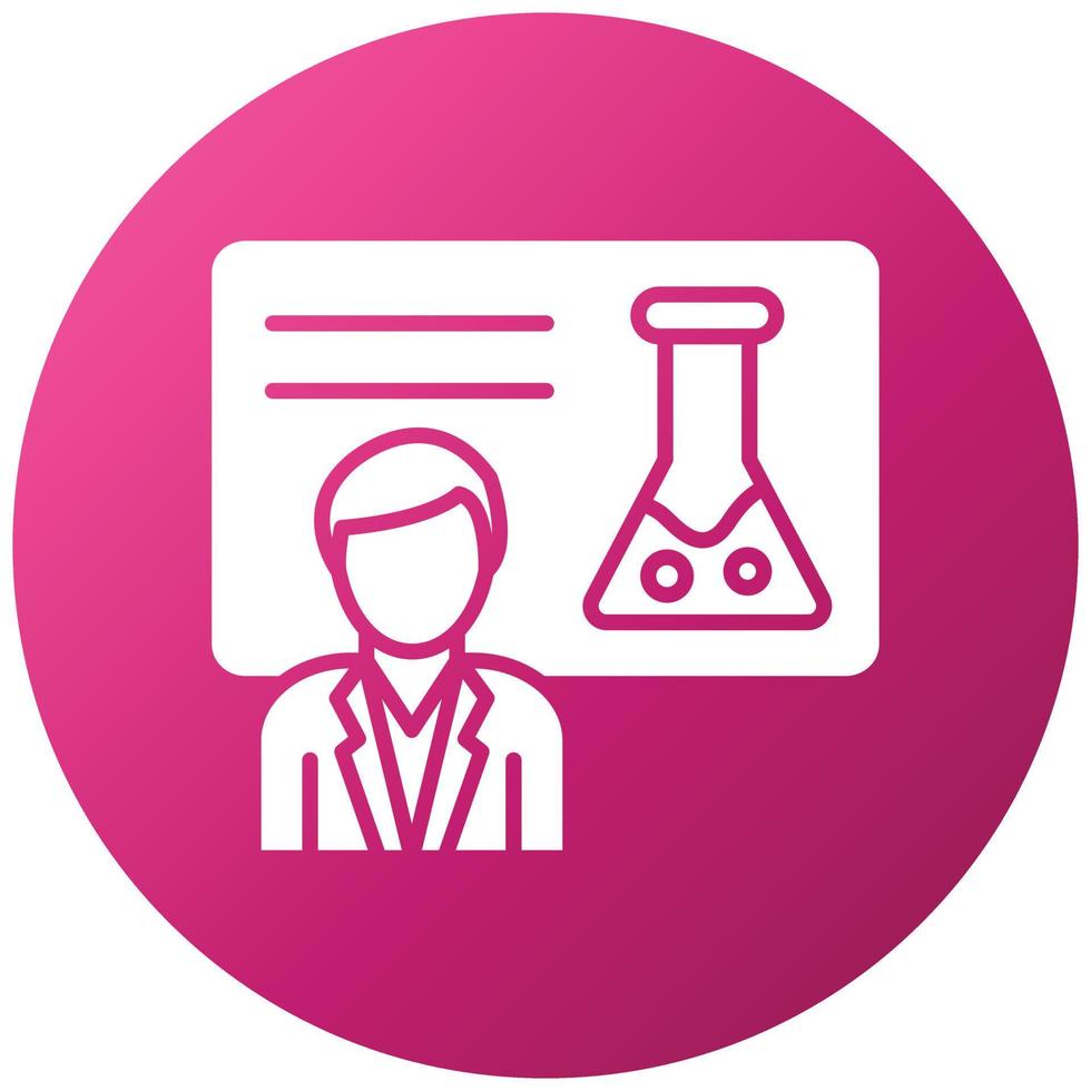 Chemistry Lecture Icon Style vector