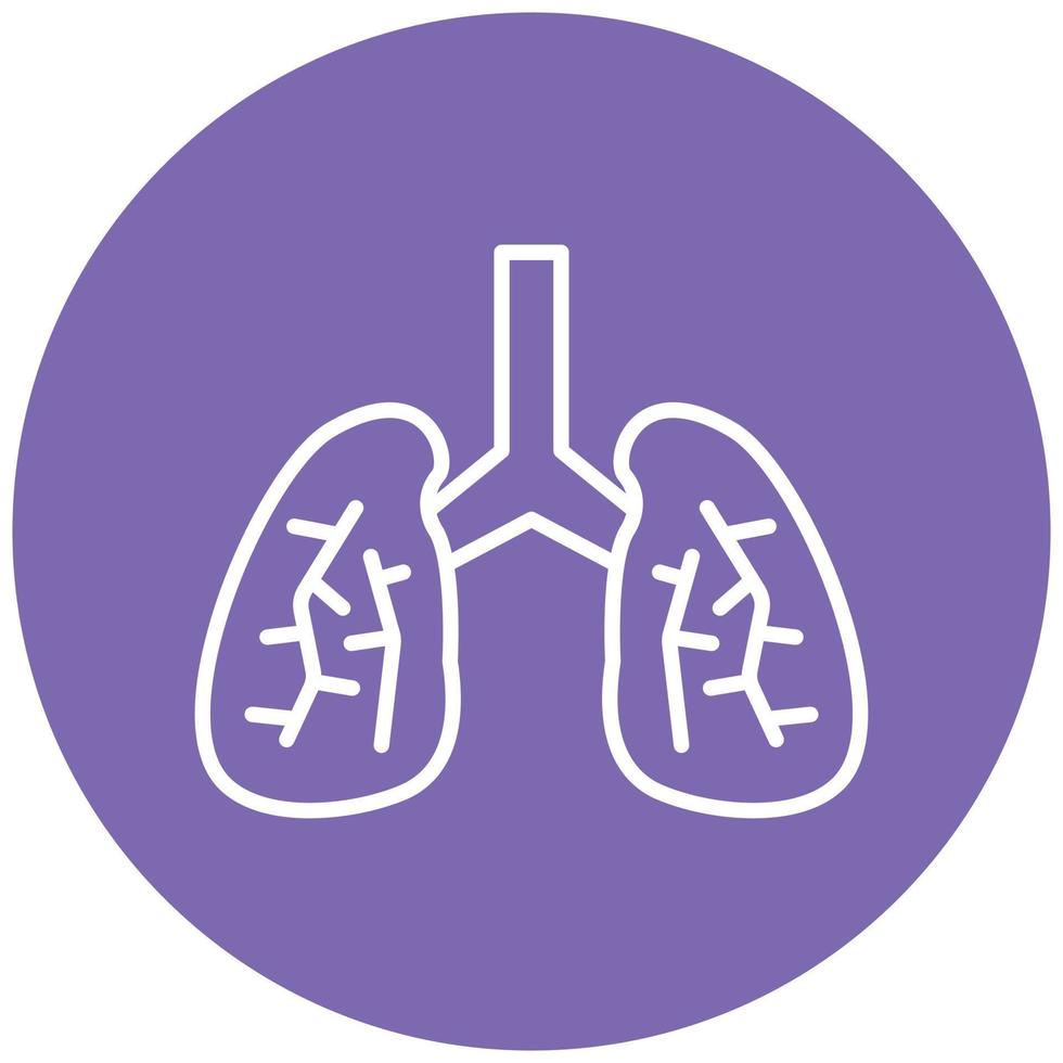 Lungs Icon Style vector