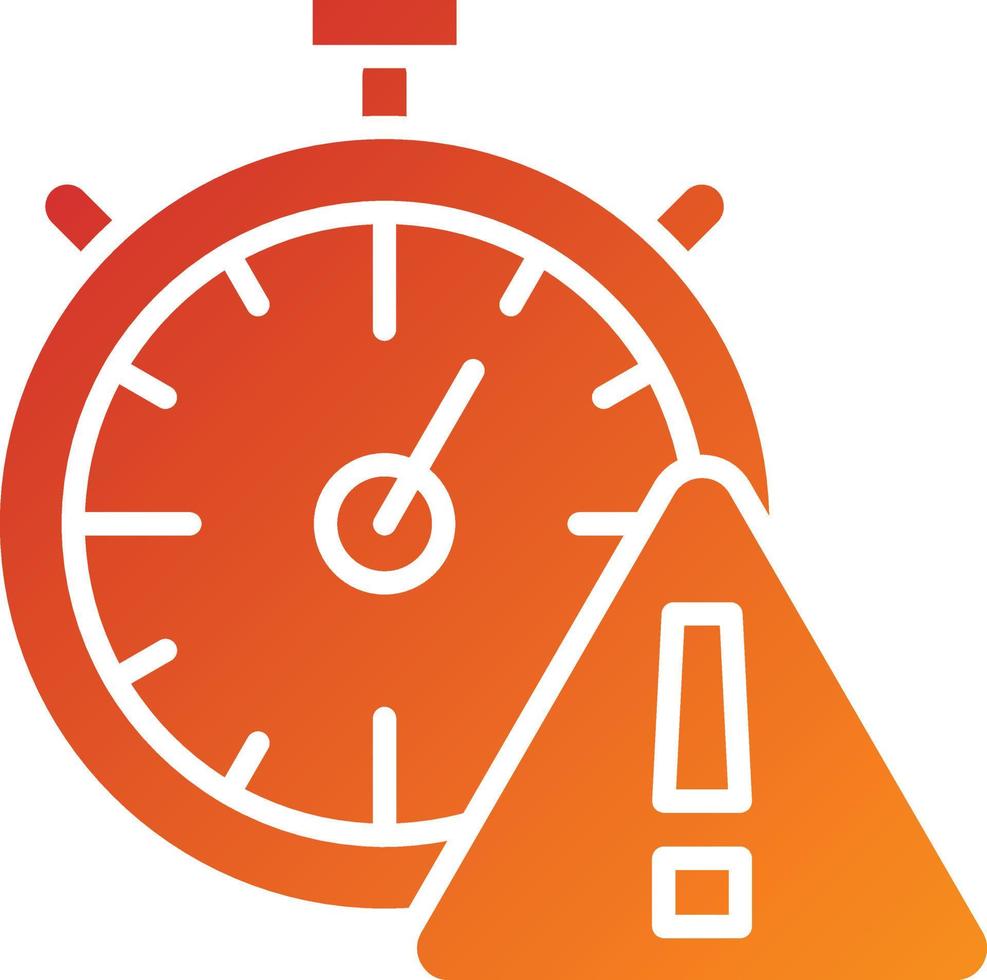 estilo de icono de alerta de tiempo vector