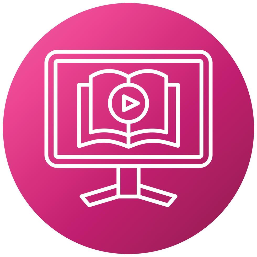 Video Tutorial Icon Style vector