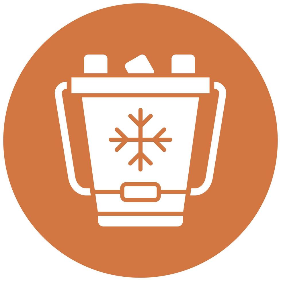 Ice Bucket Icon Style vector