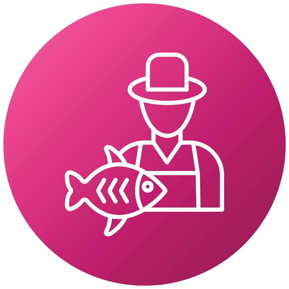 Fisherman Icon Style vector