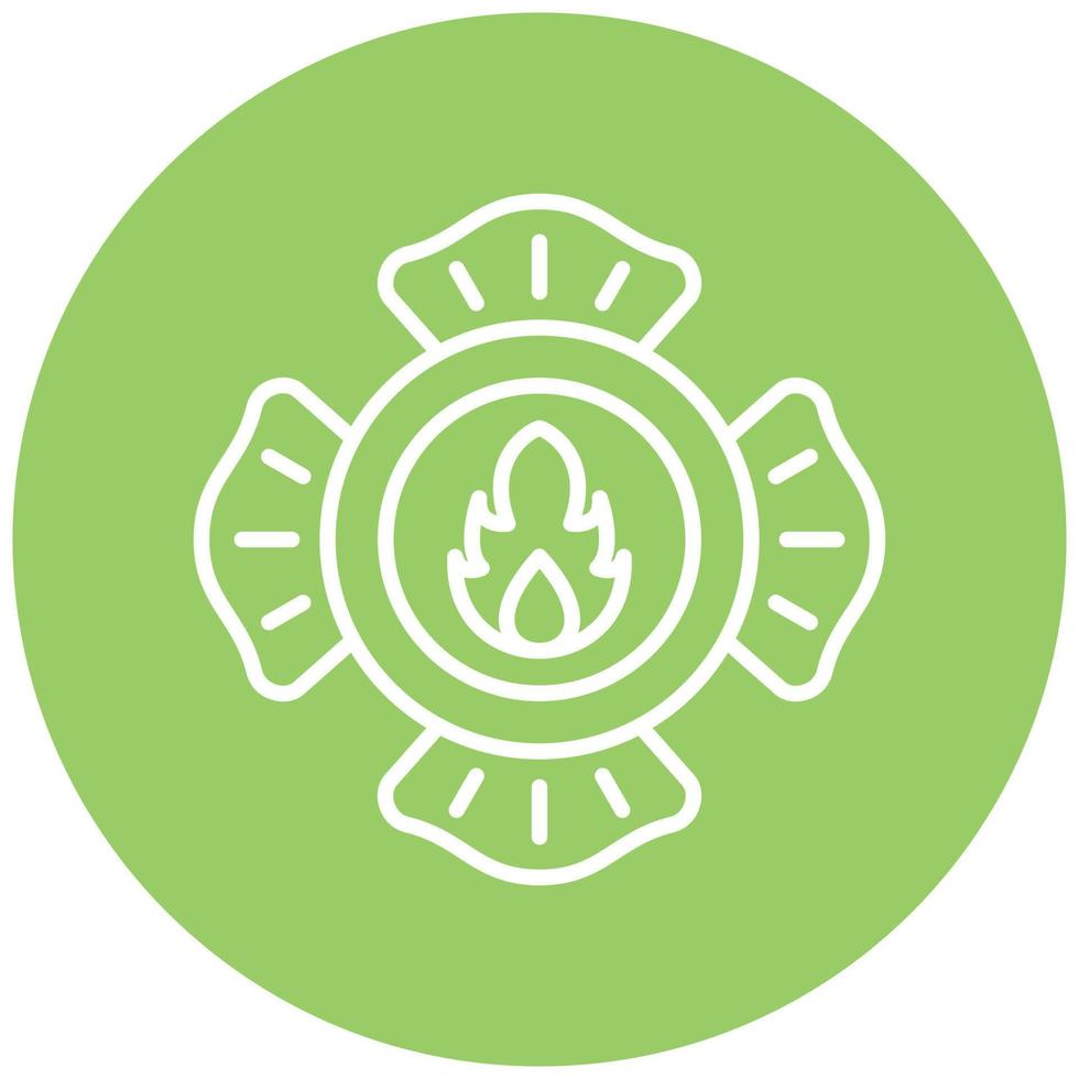 Firefighter Badge Icon Style vector