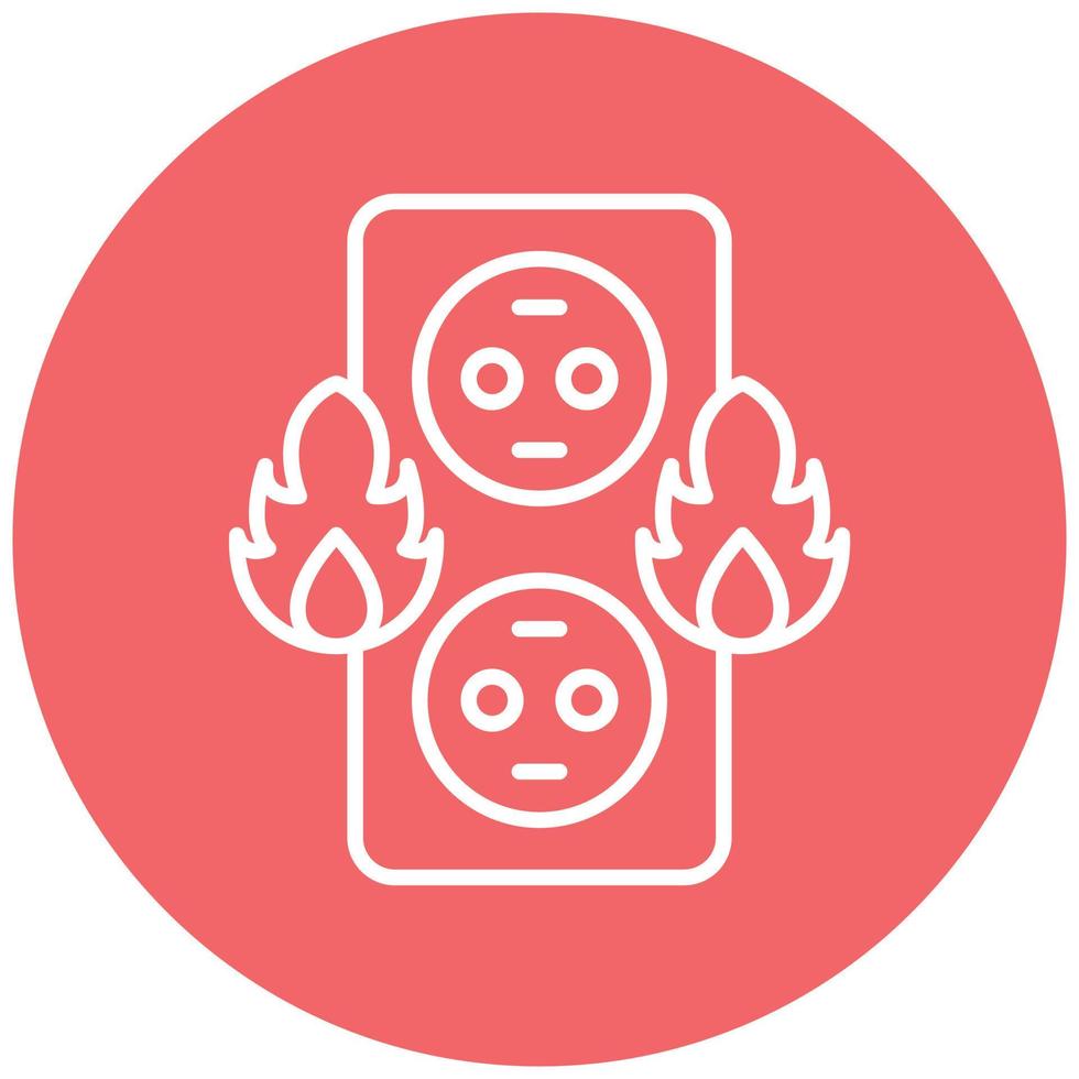 Electricity Fire Icon Style vector