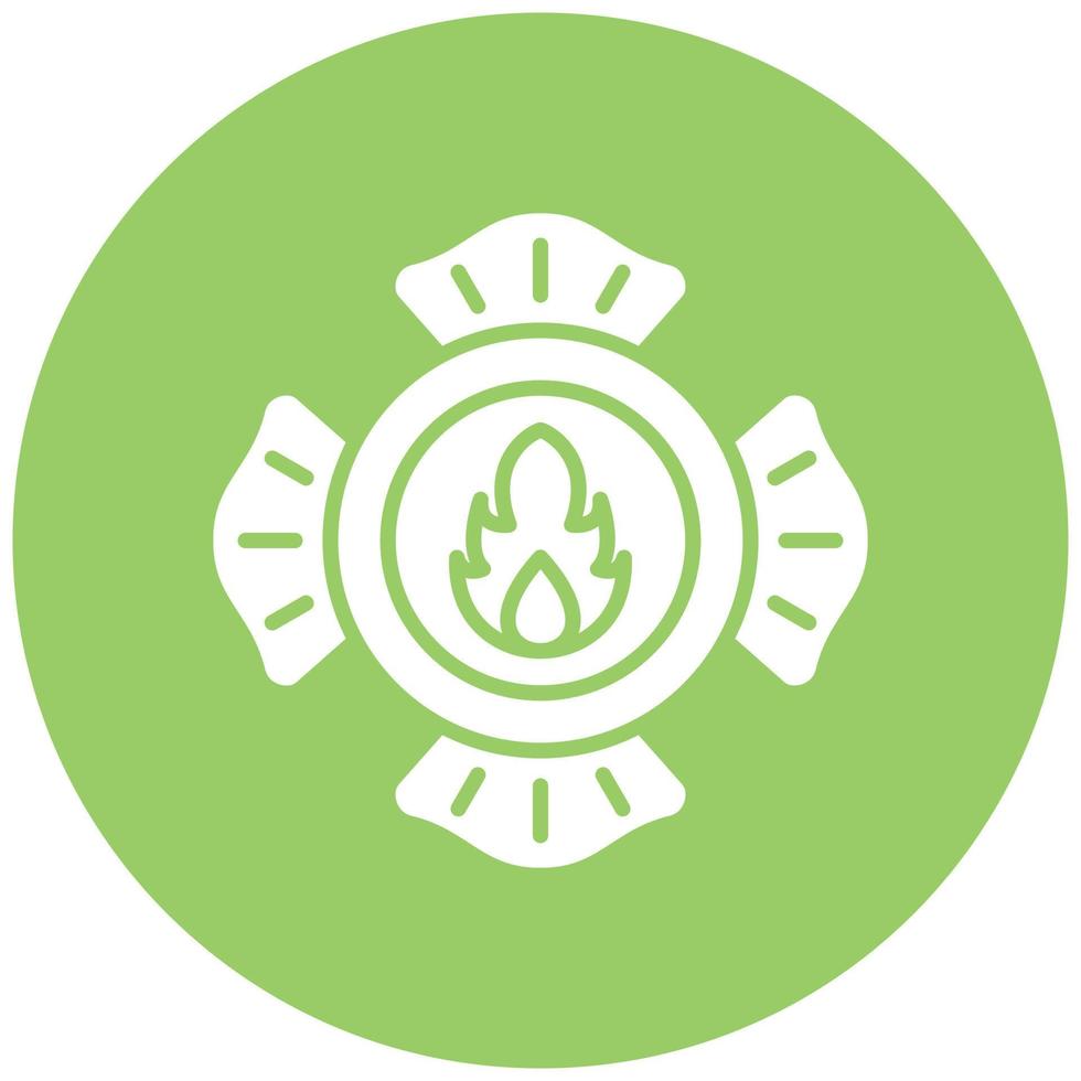 Firefighter Badge Icon Style vector