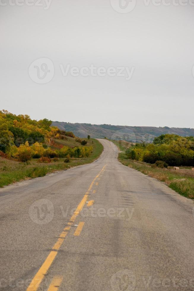 Fall Colours along the roadway in Qu'Appelle Valley, Saskatchewan, Canada photo