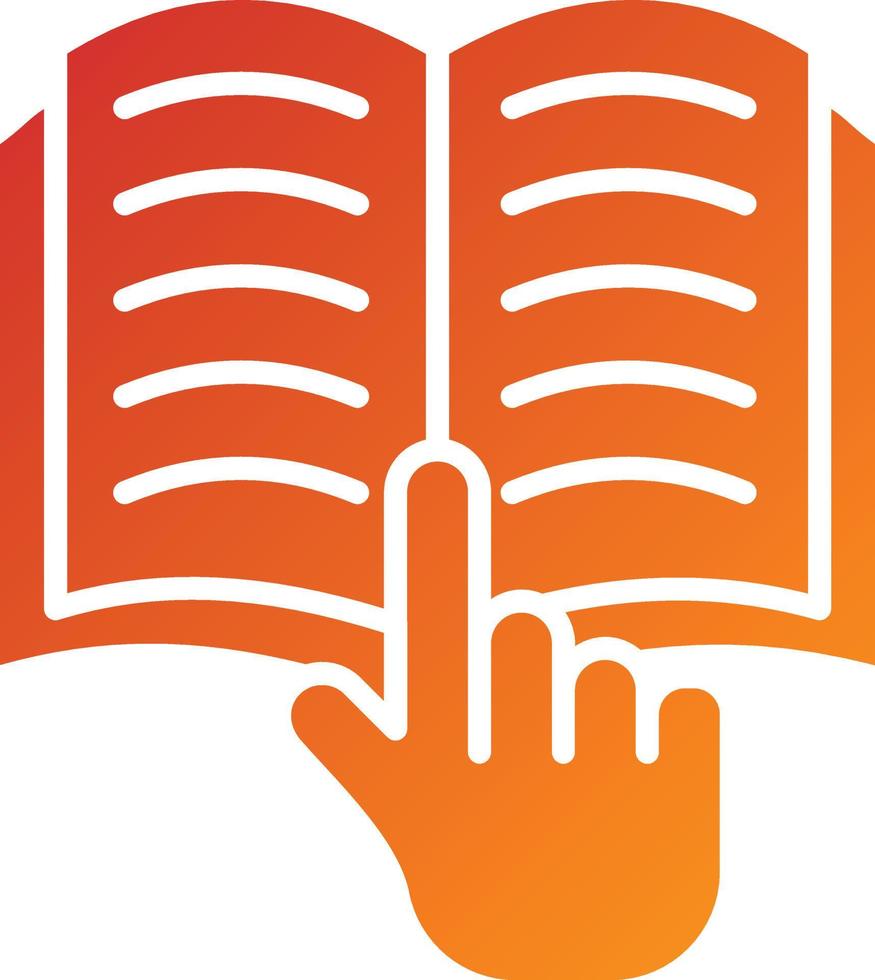 Study Hand Icon Style vector