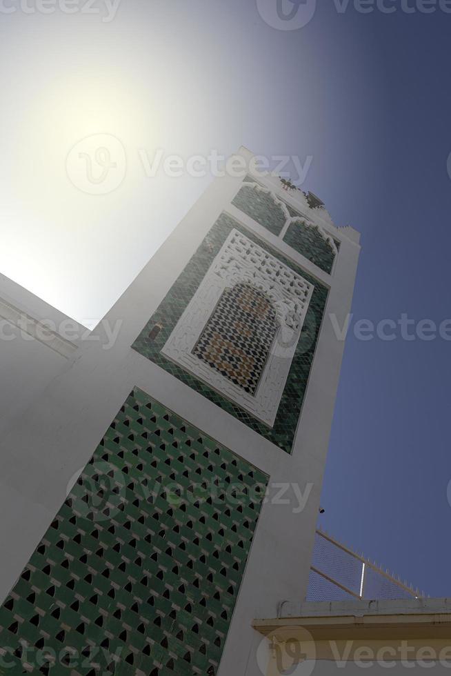 Arabic architecture in the old medina. Streets, doors, windows, details photo