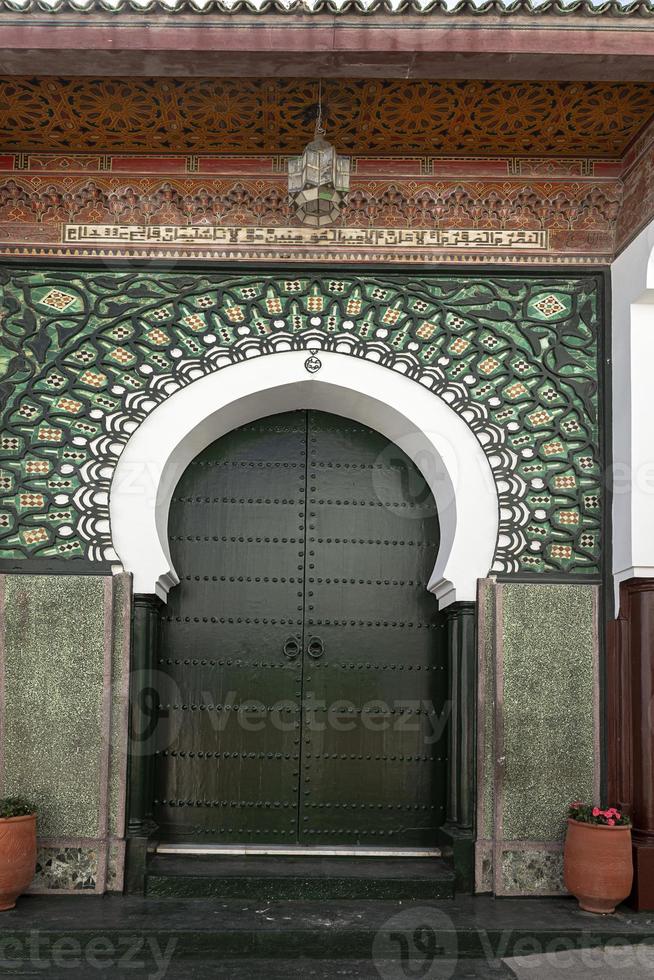 Arabic architecture in the old medina. Streets, doors, windows, details photo