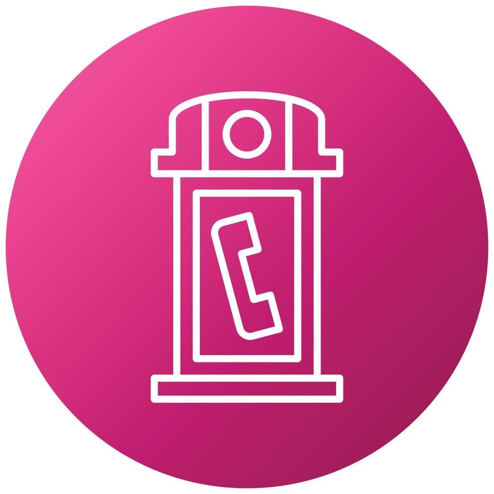 Phone Booth Icon Style vector