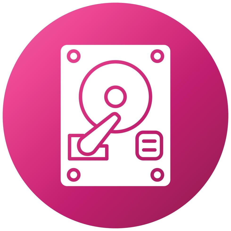Hard Disk Icon Style vector