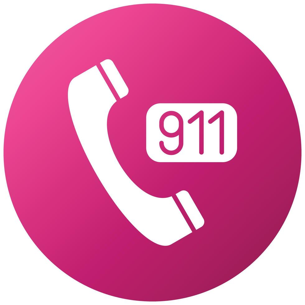 Call 911 Icon Style vector