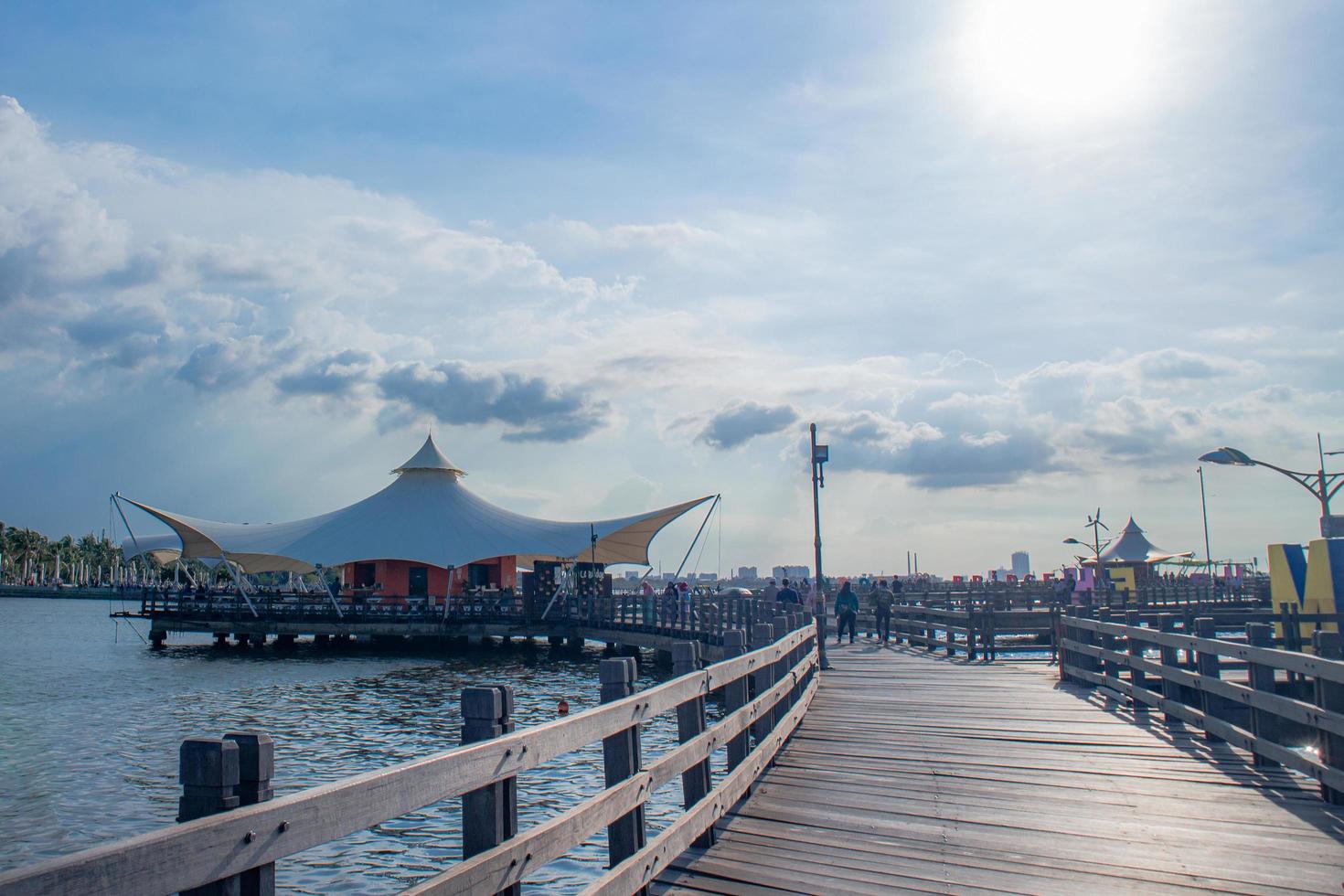 bridge on Ancol beach photo