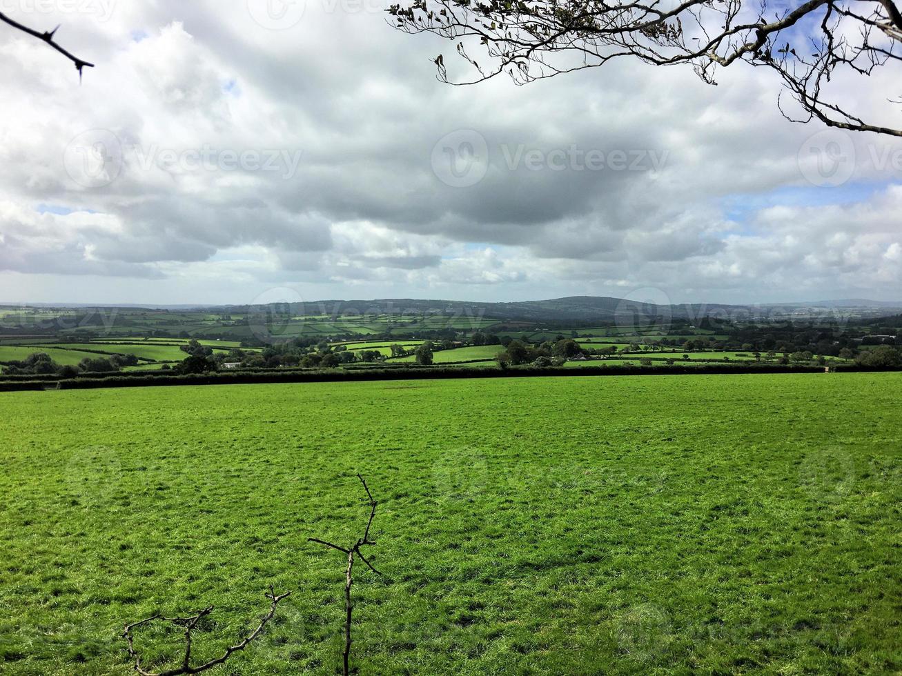 una vista de la campiña de Cornualles cerca de Dartmoor foto