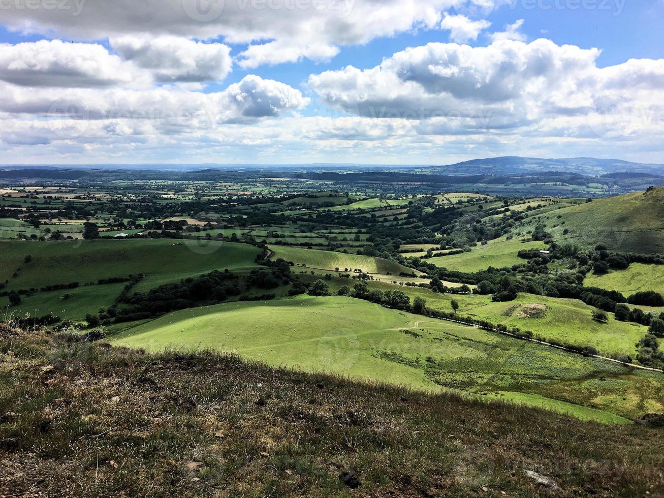 A view of the Caradoc Hills in Shropshire photo