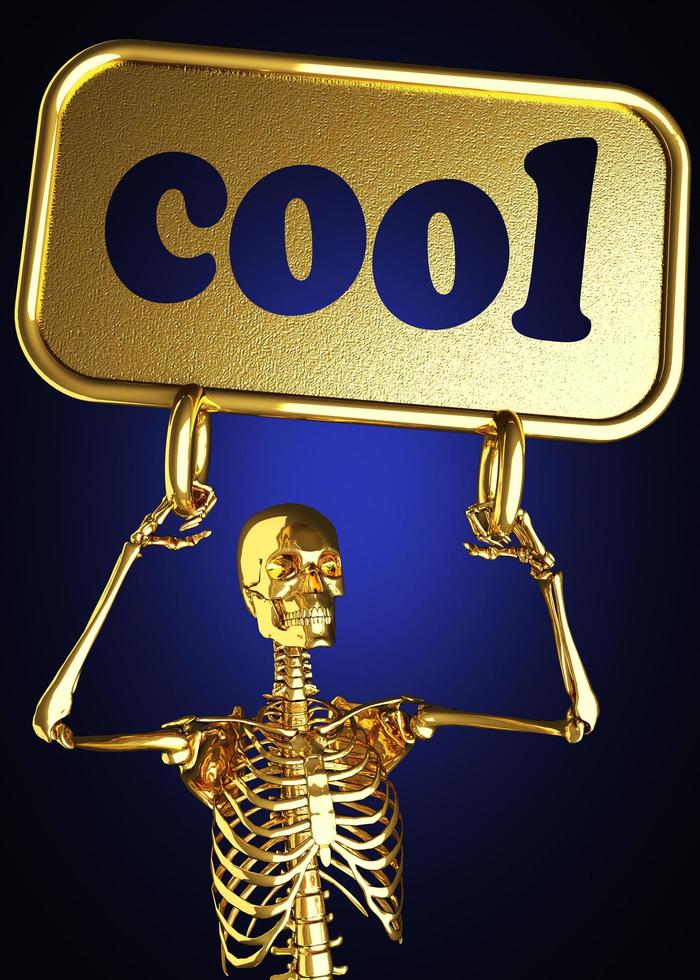 cool word and golden skeleton photo