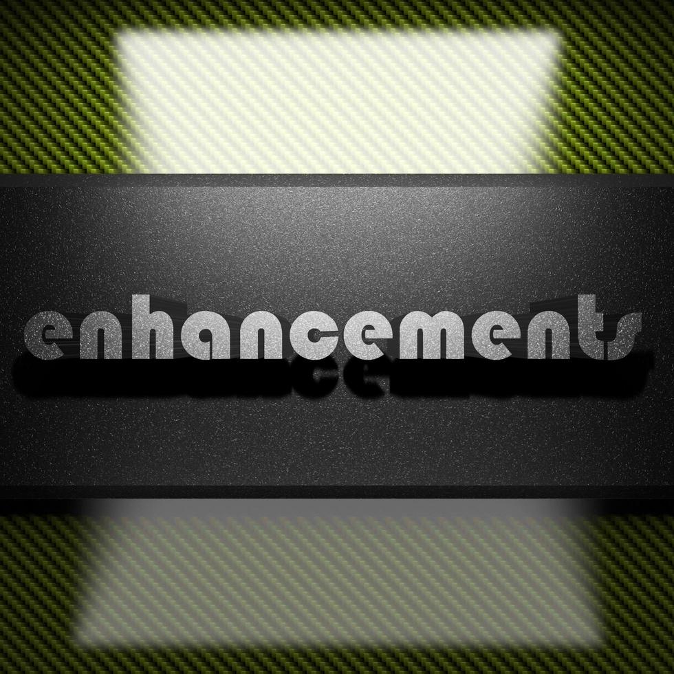 enhancements word of iron on carbon photo