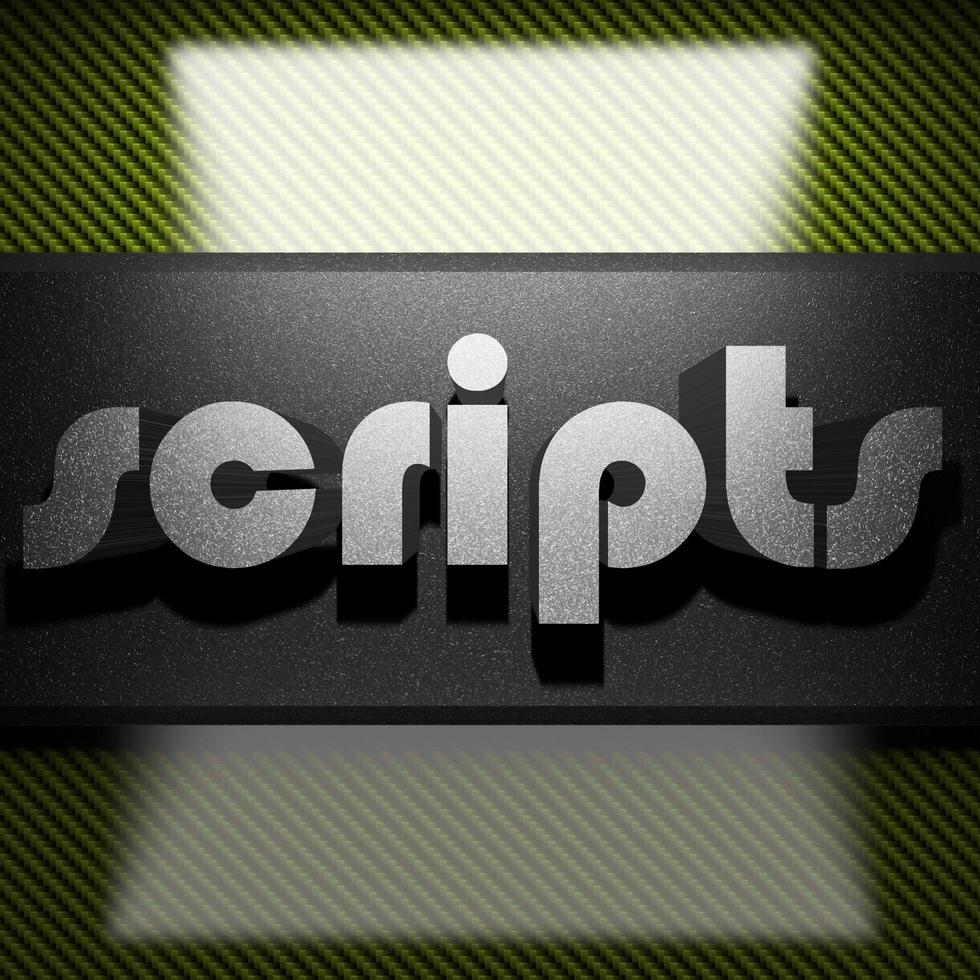 scripts word of iron on carbon photo