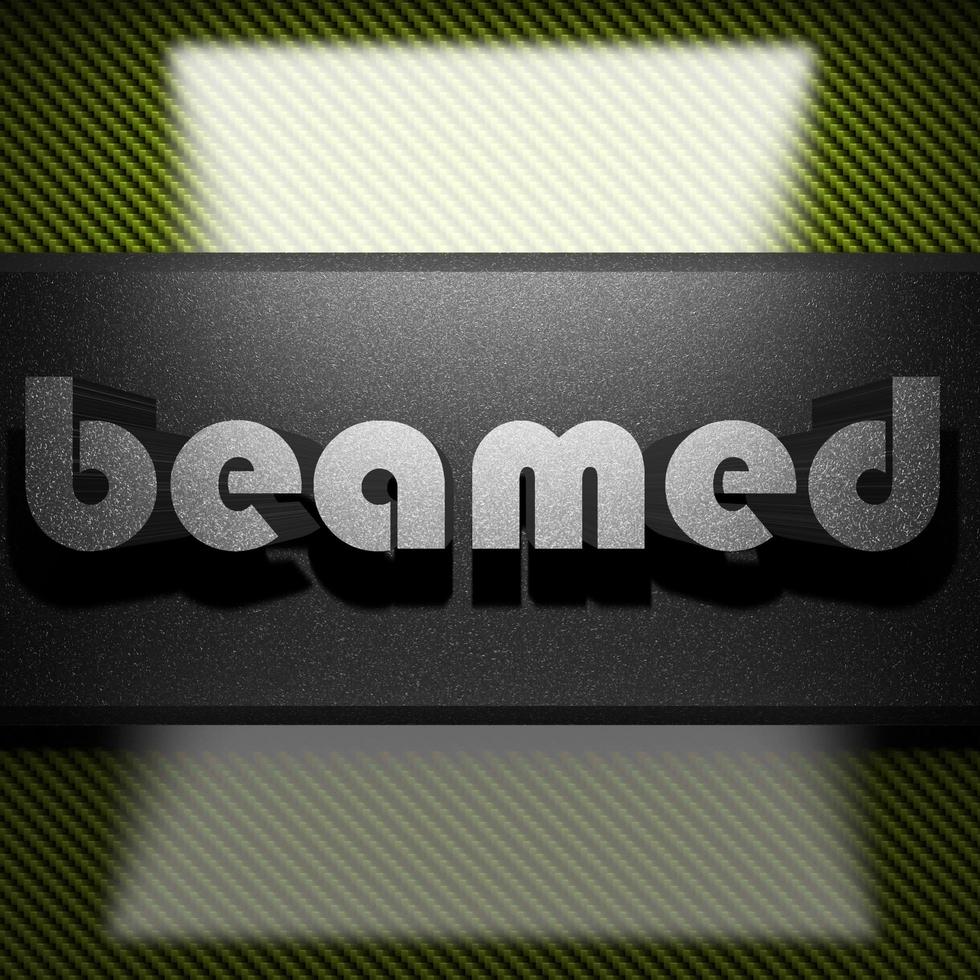 beamed word of iron on carbon photo