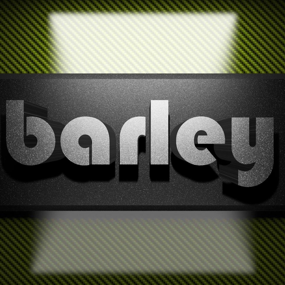 barley word of iron on carbon photo