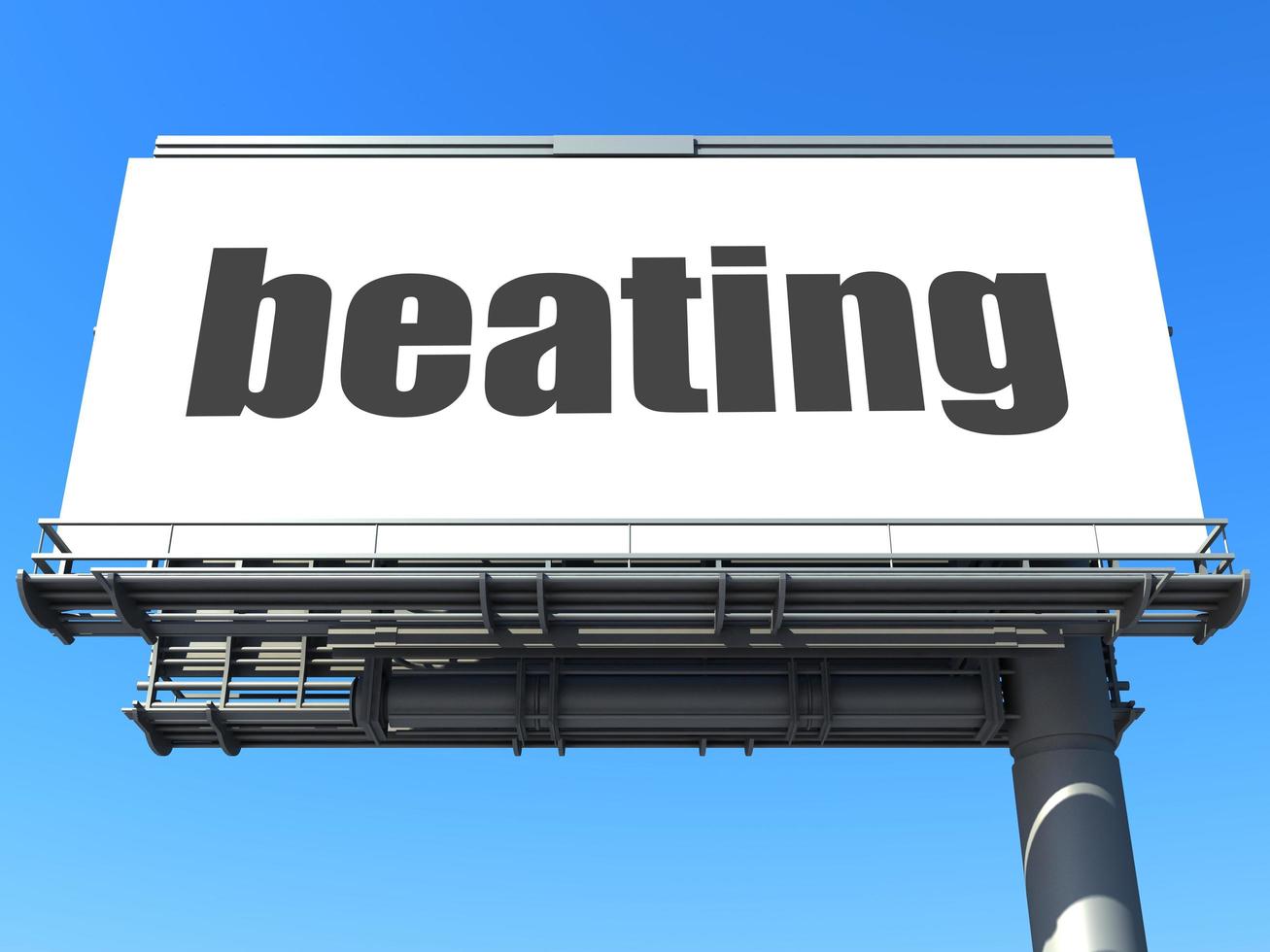 beating word on billboard photo