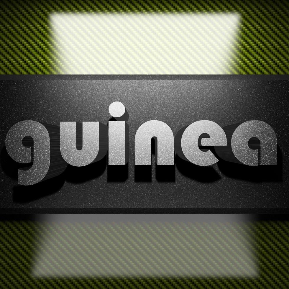 guinea word of iron on carbon photo