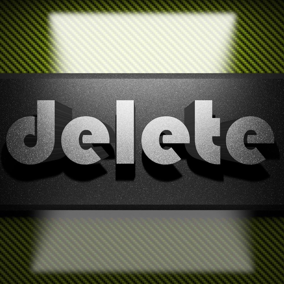 delete word of iron on carbon photo