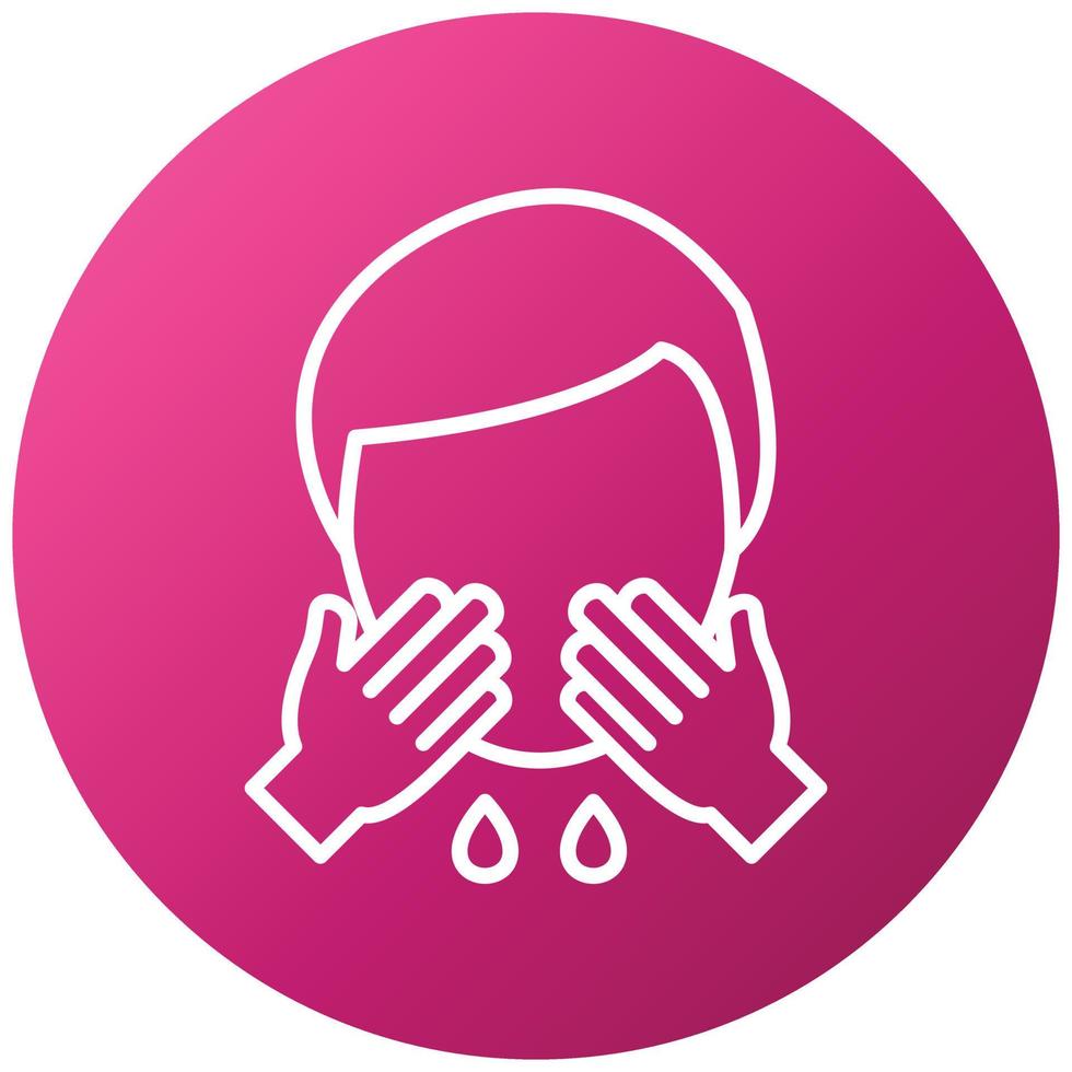 Wash Face Icon Style vector