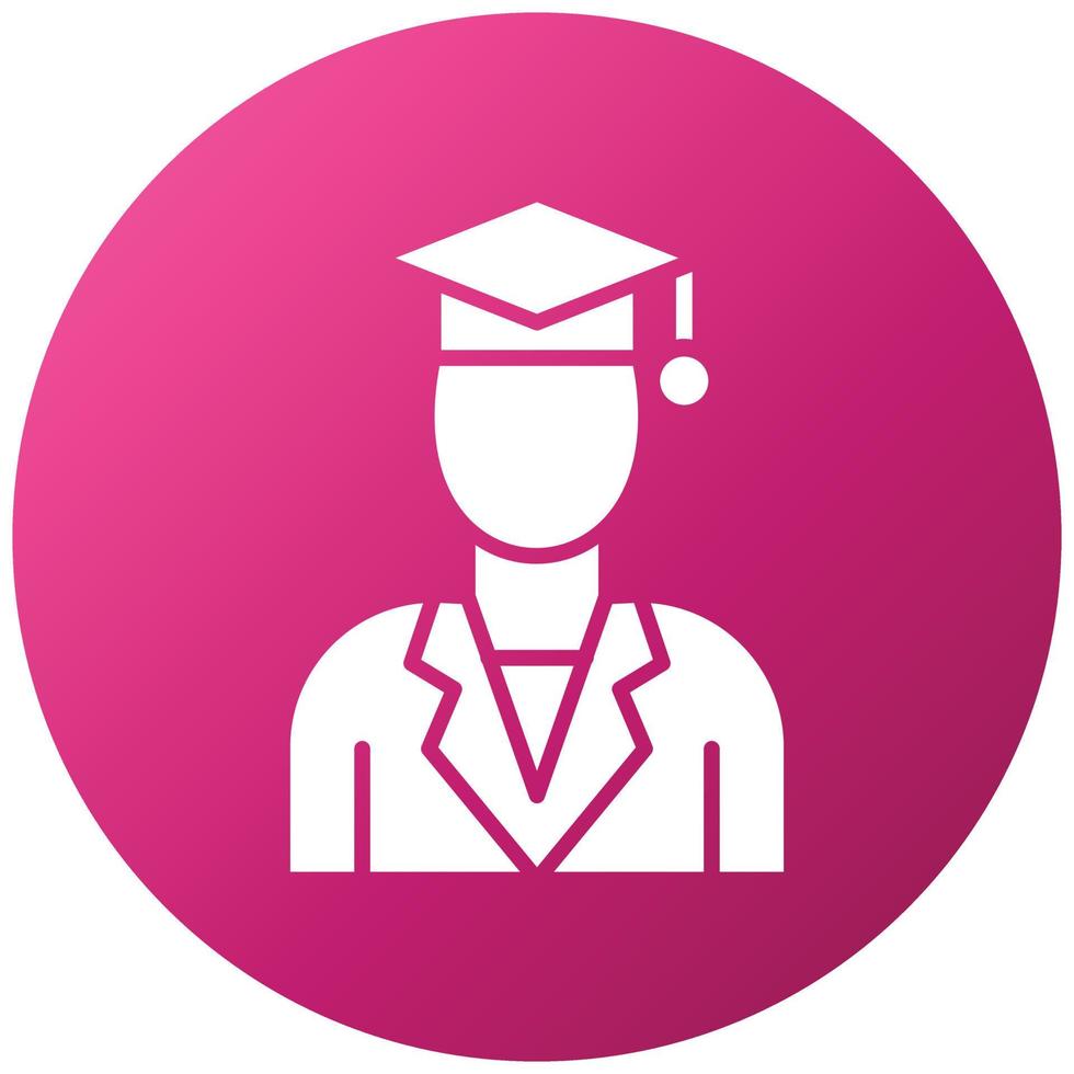 estilo de icono de graduado masculino vector