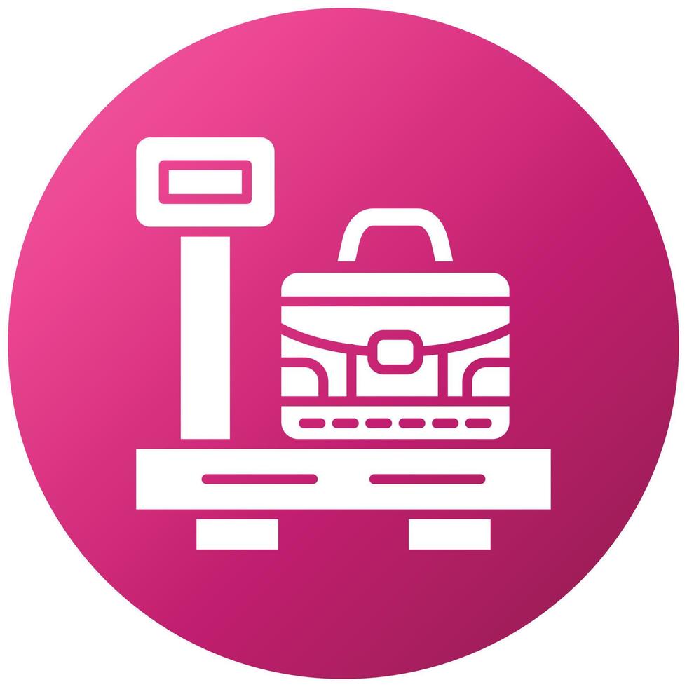 Luggage Scale Icon Style vector