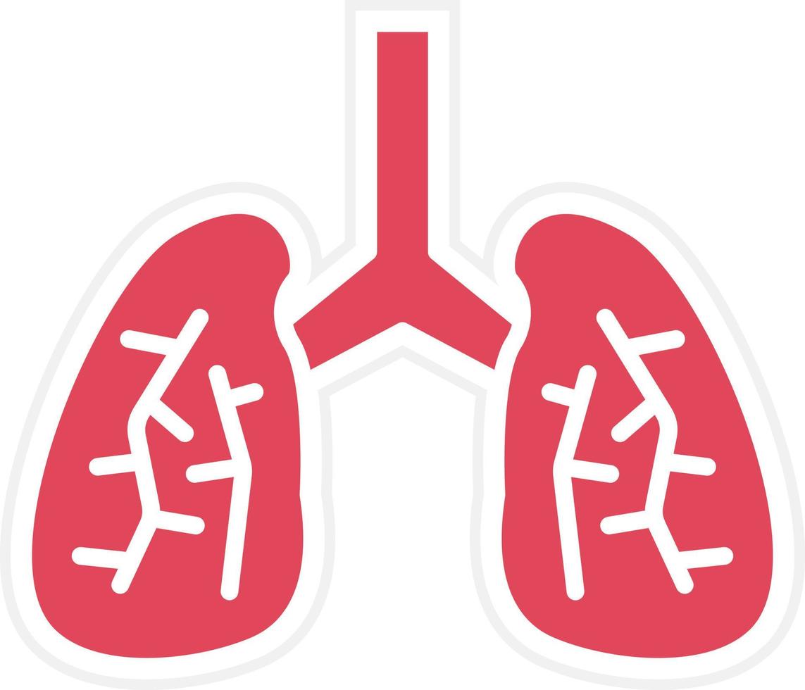 Lungs Icon Style vector