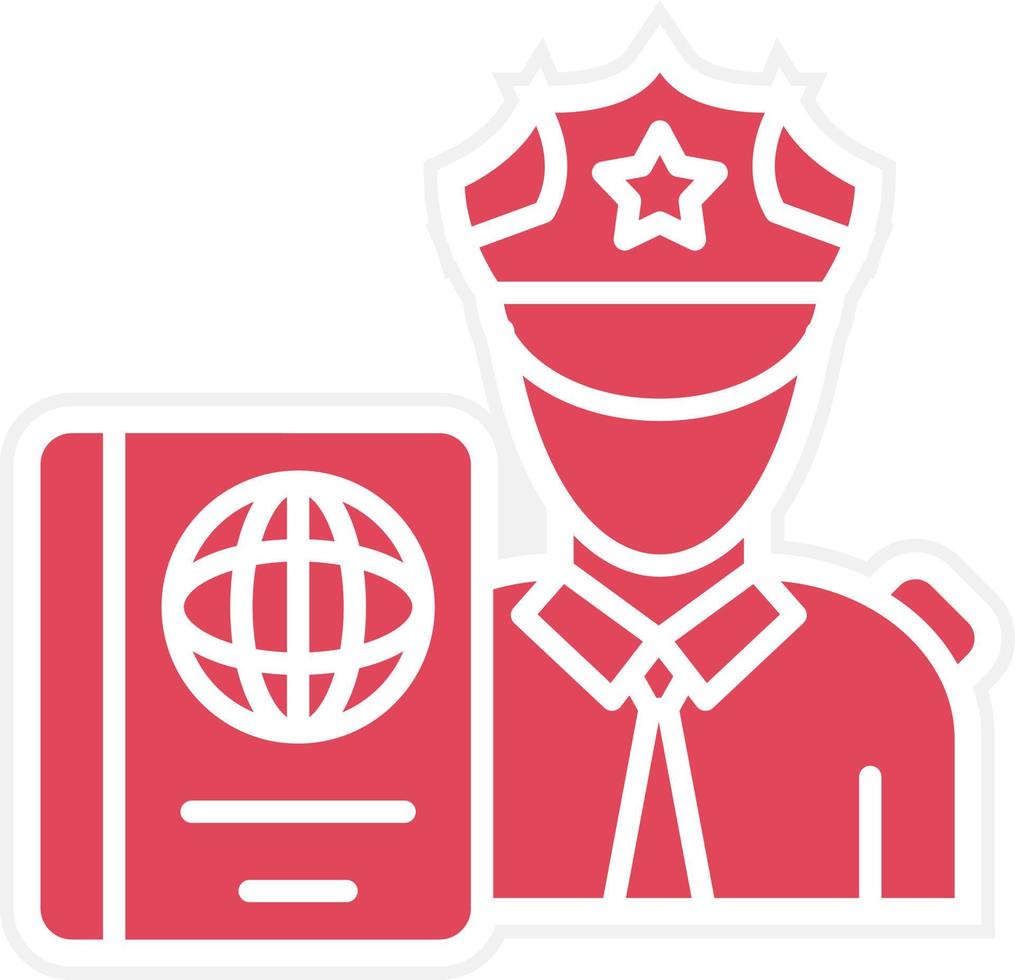 Passport Control Icon Style vector