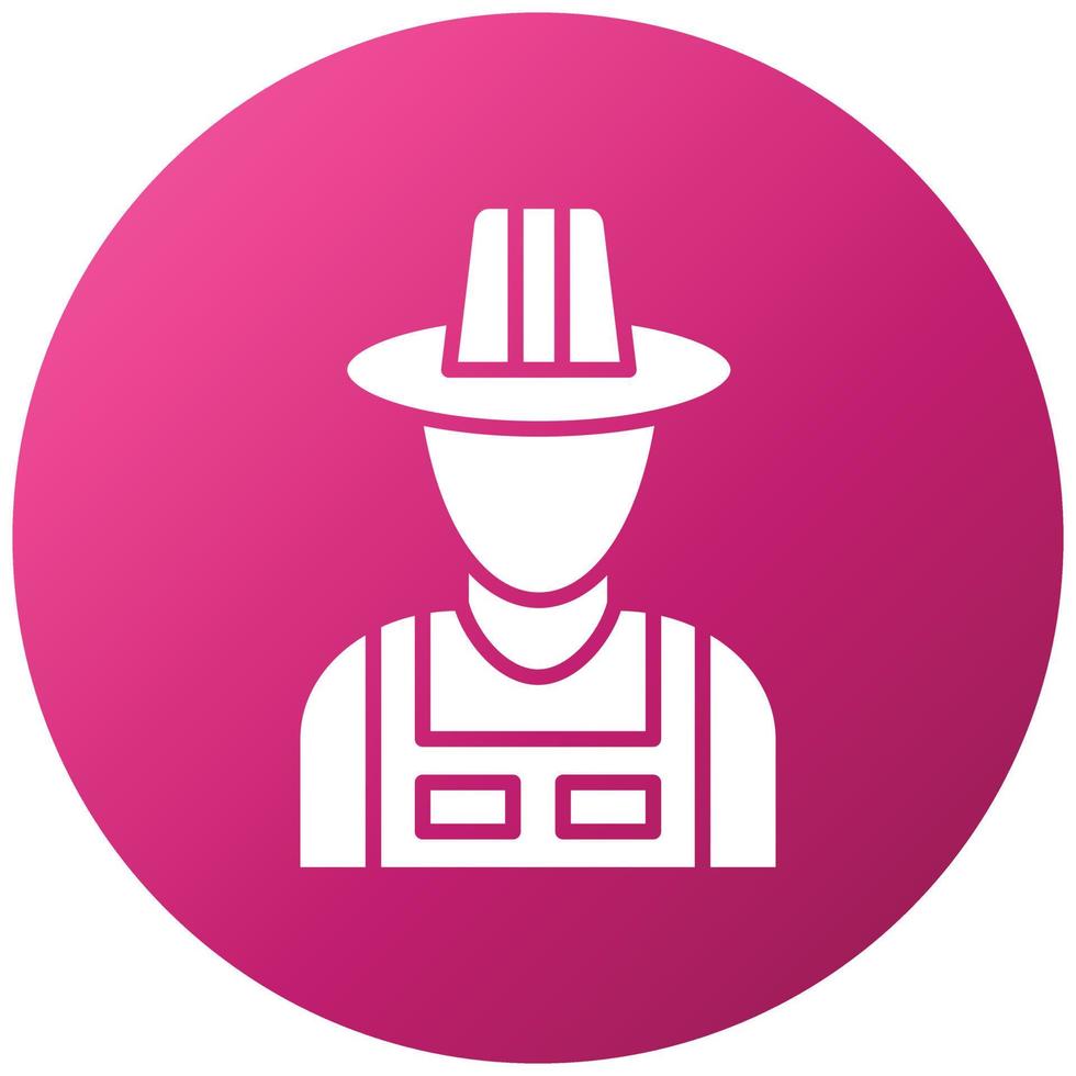 Male Farmer Icon Style vector