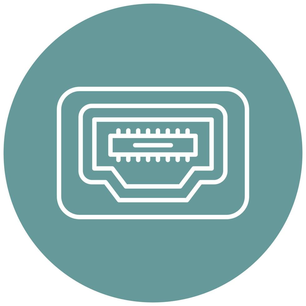 Hdmi Port Icon Style vector